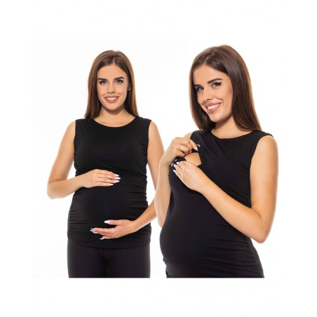 Čierne tehotenské/dojčiace tielko